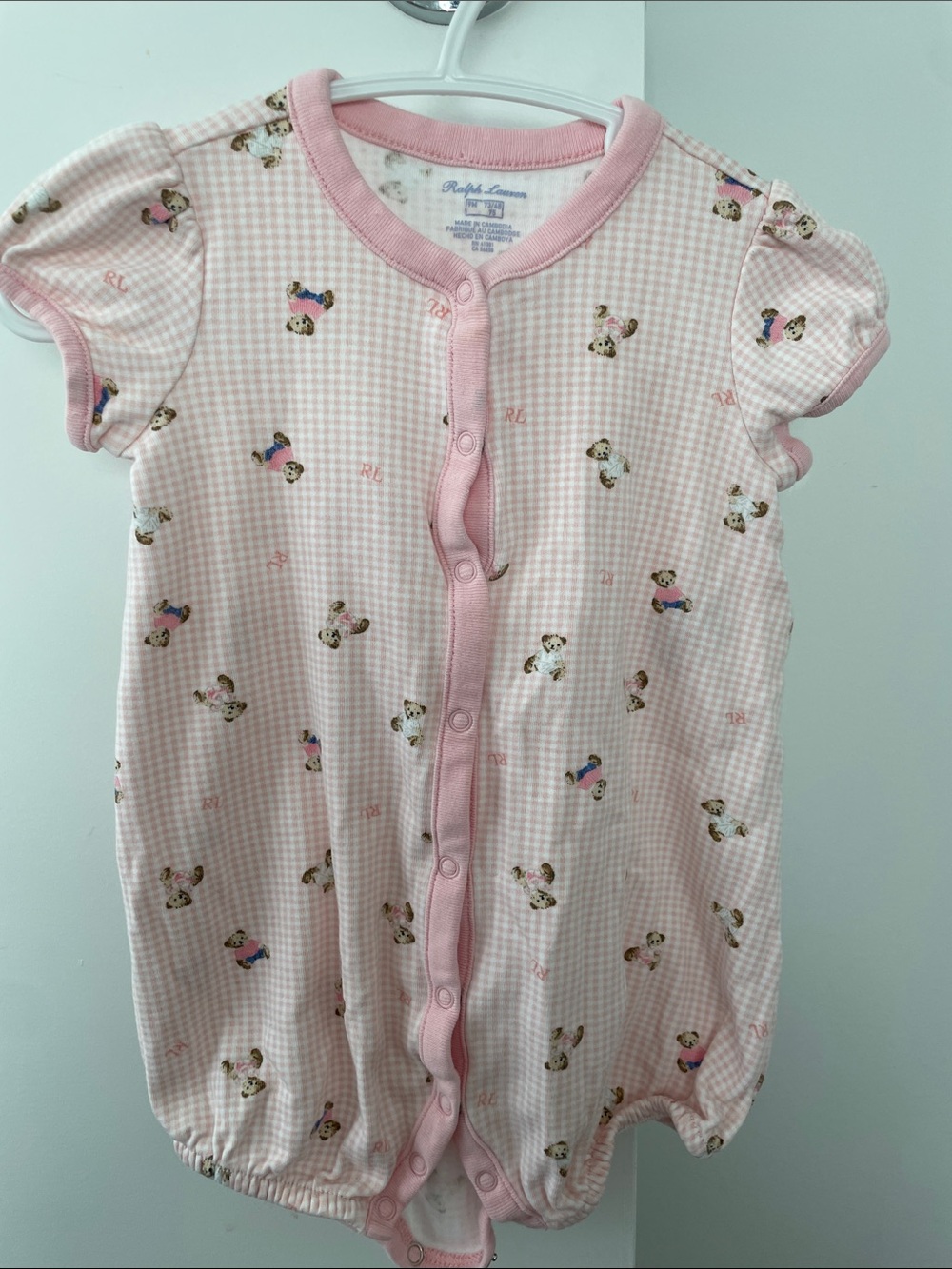Ralph Lauren Baby Bear Romper